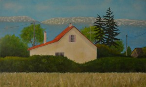 La maison aux volets mauves  30X50                  